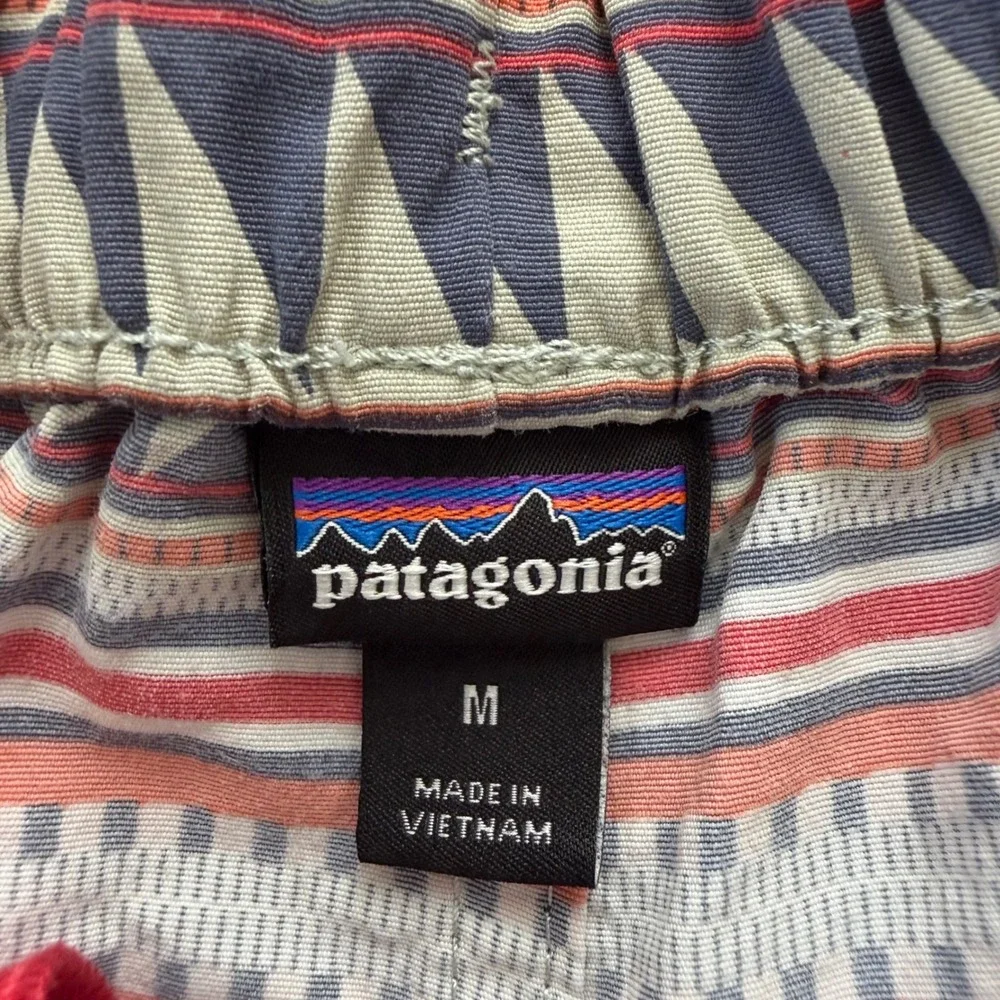 Patagonia Baggies Shorts‎ Womens Medium Geometric Southwestern Print Blue Orange